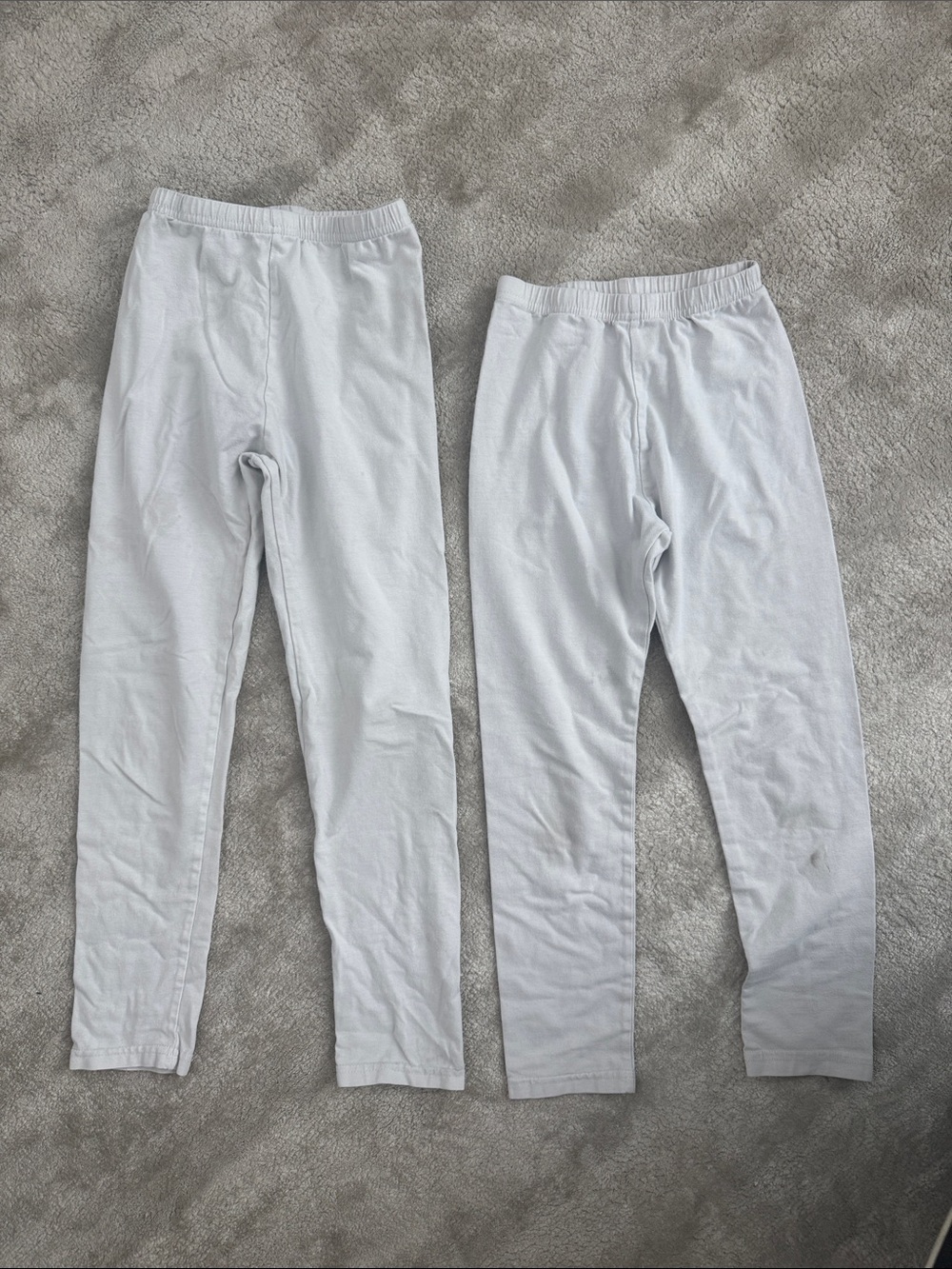 White Cotton Leggings - 2 Pairs (size 8-10 years)